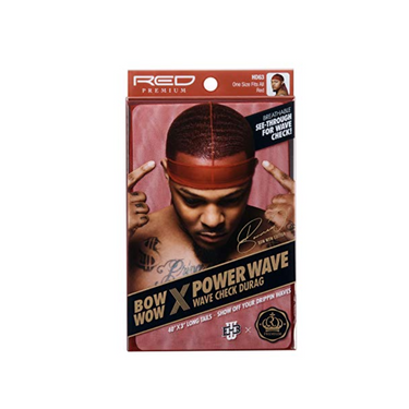 Red by Kiss Power Wave Check Durag HD63 - Red - ANNS BEAUTY SUPPLY